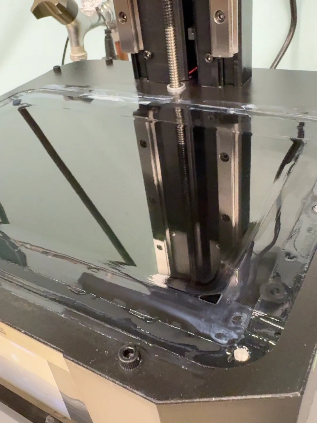 Exposed LCD screen.