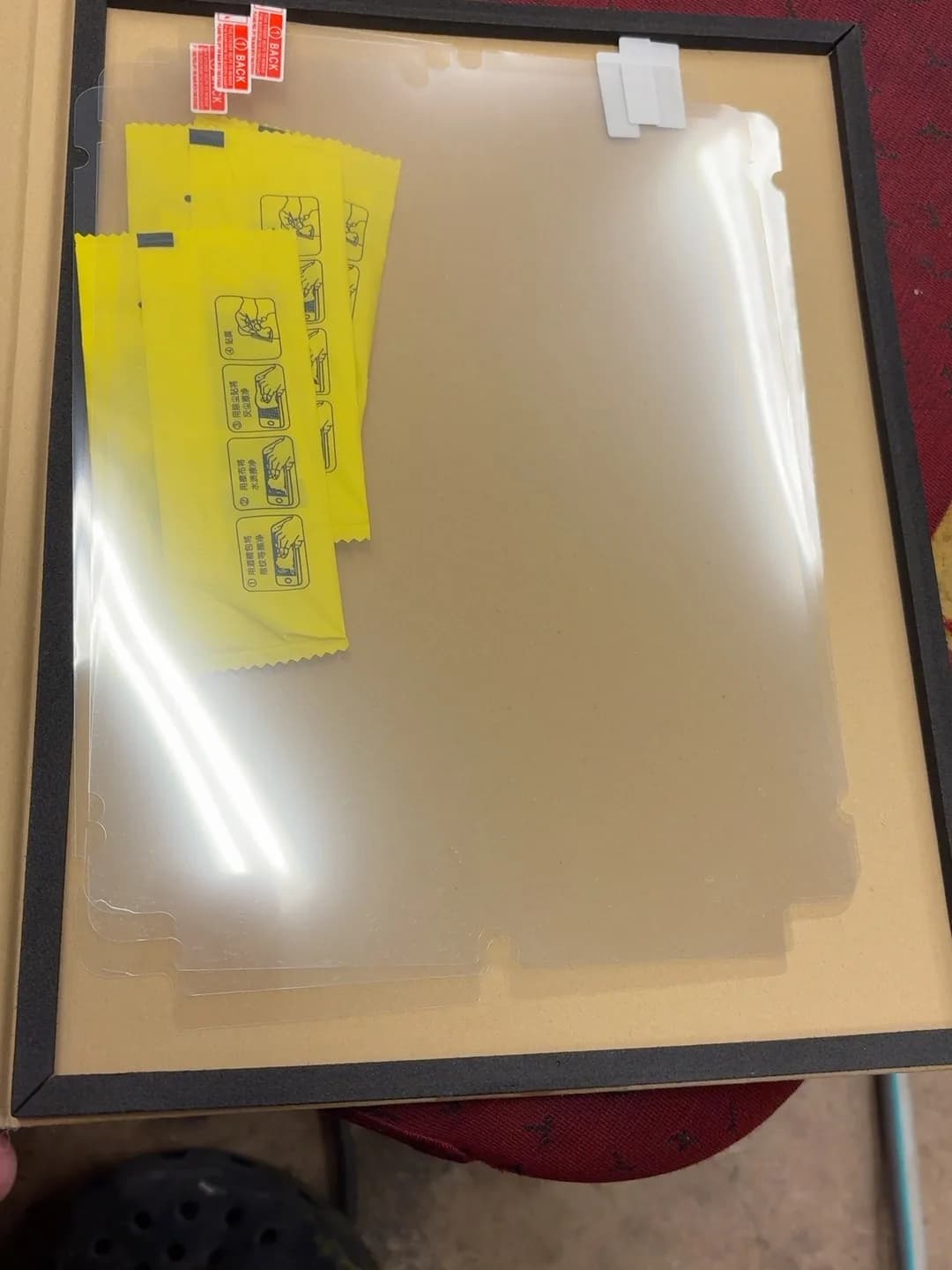 Bulk package of screen protectors.